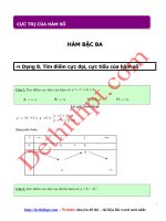 Câu hỏi TN môn toán 12   chương i   hàm số   cực trị của hàm số   file word có đáp án và lời giải chi tiết 