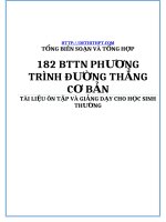 Phương trình oxyz   PHƯƠNG TRÌNH ĐƯỜNG THẲNG cơ bản 182 BTTN ( lý thuyết + bài tập vận dụng có lời giải) 