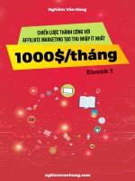 Ebook số 1 Chiến Lược Thành Công Với AFFILIATE MARKETING Tạo Thu Nhập Ít Nhất 1000 đô 1 tháng.