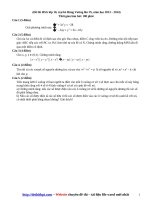 Đề thi HSG lớp 10, trại hè hùng vương lần IX, năm học 2013 – 2014 