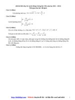 Đề thi HSG lớp 10, trại hè hùng vương lần VIII, năm học 2012 – 2013 