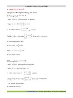 LƯỢNG GIÁC   PHƯƠNG TRÌNH LƯỢNG GIÁC (lý thuyết + bài tập vận dụng)   file word 