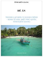 ĐỀ ÁN THÀNH LẬP ĐƠN VỊ HÀNH CHÍNH – KINH TẾ ĐẶC BIỆT PHÚ QUỐC, TỈNH KIÊN GIANG