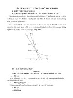 Nâng cao kỹ năng giải toán trắc nghiệm 100  dạng bài hàm số và các bài toán liên quan – tô thị nga   vấn đề 4  tiếp tuyến của đồ thị hàm số   file word 