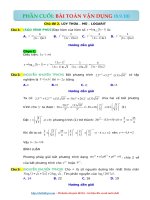 Bài toán vận dụng cao   chủ đề 2  lũy THỪA – mũ – LOGARIT   có lời giải 