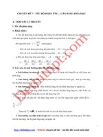 Tài liệu lý thuyết và bài tập trắc nghiệm chương 7   tốc độ phản ứng và cân bằng hóa học   file word có lời giải chi tiết và đáp án 