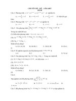 600 bài tập trắc nghiệm mũ   lôgarít có đáp án (phần 2) 