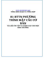 Phương trình oxyz   PHƯƠNG TRÌNH mặt cầu cơ bản  81 BTTN ( lý thuyết + bài tập vận dụng có lời giải) 