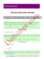 Câu hỏi trắc nghiệm môn toán 12   chương 5   hình học không gian   THỂ TÍCH KHỐI CHÓP   file word có lời giải chi tiết 