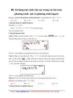 8  SDMTCT trong các bài toán phương trình mũ và phương trình logarit 