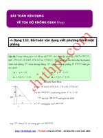 Câu hỏi trắc nghiệm môn toán 12   bài toán thực tế   tọa độ TRONG KHÔNG GIAN   file word có lời giải chi tiết 