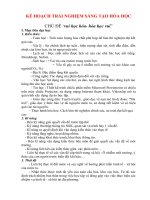 TRẢI NGHIỆM SÁNG TẠO HÓA HỌC HÓA HỌC VUI, VUI HÓA HỌC