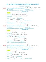 VỊ TRÍ TƯƠNG đối của HAI ĐƯỜNG THẲNG 