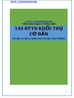KHỐI TRÒN XOAY   143 BTTN KHỐI TRỤ cơ bản   file word 