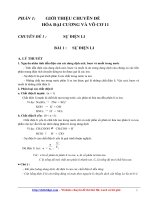 Chuyên đề và bài tập hóa đại cương và vô cơ 11   c1 sự điện ly 