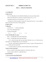 Chuyên đề và bài tập hóa hữu cơ 11 c5 hidrocacbon no 