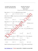 Đề đề xuất kiểm tra học kì 1   môn toán lớp 12   2016 2017   THPT bình chánh   TP hồ chí minh   đề 2   file word có đáp án 