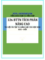 TÍCH PHÂN   126 BTTN TÍCH PHÂN NÂNG CAO   file word 