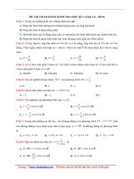 ĐỀ THI THAM KHẢO KIỂM TRA học kì 1 (toán 11)  đề 01   file word có lời giải chi tiết 