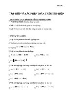 BÀI tập về tập hợp và các PHÉP TOÁN TRÊN tập hợp 