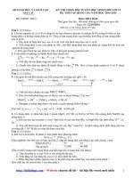 Đề thi HSG môn hóa bảng a chính thức tỉnh gia lai 2014   2015 