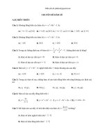 miễn phí 99 bài tập trắc nghiệm chuyên đề hàm số có đáp án file word 