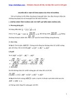 TÍCH vô HƯỚNG   một số ỨNG DỤNG của TÍCH vô HƯỚNG file word 