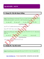 Câu hỏi trắc nghiệm môn toán hình học 12   chương 3   OXYZ   tọa độ điểm VECTO   giải chi tiết doc 