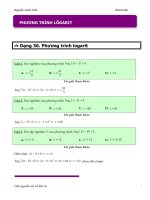 Câu hỏi trắc nghiệm môn toán 12   chương 2   hàm số mũ và logarit   phương trình logarit   file word có lời giải chi tiết 
