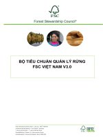 BỘ TIÊU CHUẨN QUẢN LÝ RỪNG FSC VIỆT NAM V3.0