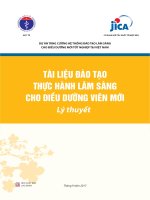TÀI LIỆU ĐÀO TẠO THỰC HÀNH LÂM SÀNG CHO ĐIỀU DƯỠNG VIÊN MỚI Lý thuyết