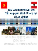TỔNG QUAN NỀN KINH TẾ VIỆT NAM Triển vọng quan hệ kinh tế thương mại CH.Áo–Việt Nam
