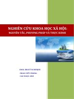 NGHIÊN CỨU KHOA HỌC XÃ HỘI: NGUYÊN TẮC, PHƯƠNG PHÁP VÀ THỰC HÀNH