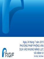 PHƯƠNG PHÁP PHỎNG VẤN DỰA VÀO KHUNG NĂNG LỰC VÀ HÀNH VI