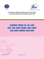 CHƯƠNG TRÌNH VÀ TÀI LIỆU ĐÀO TẠO THỰC HÀNH LÂM SÀNG CHO ĐIỀU DƯỠNG VIÊN MỚI