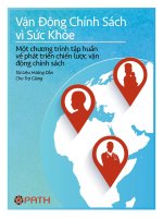 Vận động chính sách vì sức khỏe - Một chương trình tập huấn về phát triển chiến lược vận động chính sách