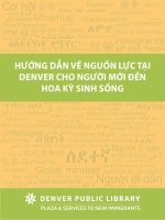 HƯỚNG DẪN VỀ NGUỒN LỰC TẠI DENVER CHO NGƯỜI MỚI ĐẾN HOA KỲ SINH SỐNG