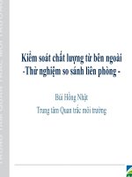 Kiểm soát chất lượng từ bên ngoài -Thử nghiệm so sánh liên phòng
