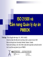 ISO 21500 và Cẩm nang Quản lý dự án PMBOK