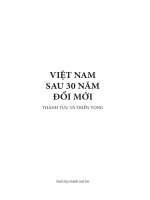 VIỆT NAM SAU 30 NĂM ĐỔI MỚI THÀNH TỰU VÀ TRIỂN VỌNG