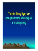 Truyền thông Nguy cơ trong tình trạng khẩn cấp về Y tế công cộng