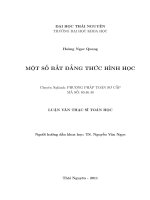 LV bất ĐẲNG THỨC HÌNH học 