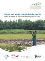 Bài học kinh nghiệm từ khoá tập huấn nhà báo Dịch vụ Hệ sinh thái các tỉnh ven biển Đồng bằng Sông Cửu Long