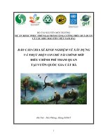 BÁO CÁO CHIA SẺ KINH NGHIỆM VỀ XÂY DỰNG VÀ THỰC HIỆN CƠ CHẾ TÀI CHÍNH MỚI ĐIỀU CHỈNH PHÍ THAM QUAN TẠI VƯỜN QUỐC GIA CÁT BÀ