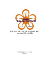 Phát triển văn hóa, con người Việt Nam trong thời kỳ hội nhập