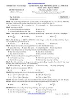 Đề thi minh họa THPT quốc gia năm 2018 môn Vật lý