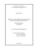 Nghiên cứu và phát triển một số độ đo liên kết trong bài toán khuyến nghị cộng tác (Luận án tiến sĩ)