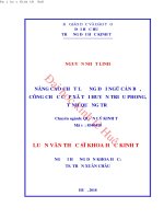 Nâng cao chất lượng đội ngũ cán bộ, công chức cấp xã tại huyện Triệu Phong, tỉnh Quảng Trị