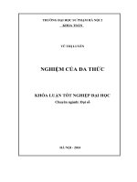 Luận văn toán học Nghiệm của đa thức