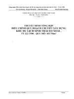 Điều chỉnh quy hoạch chi tiết xây dựng khu du lịch sinh thái – tỷ lệ 1 500